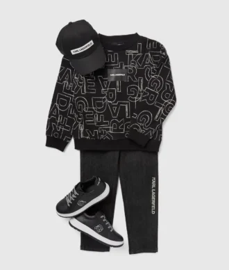 Guttesweatshirt med allover-trykk
