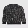 Guttesweatshirt med allover-trykk