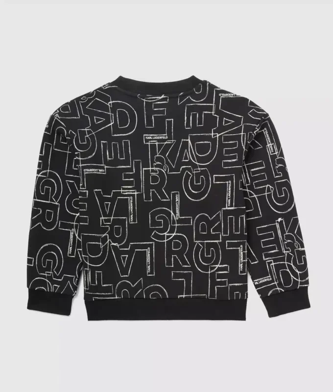 Guttesweatshirt med allover-trykk