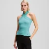 HALTERNECK STRIKKET TOPP