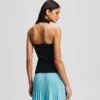 HALTERNECK STRIKKET TOPP