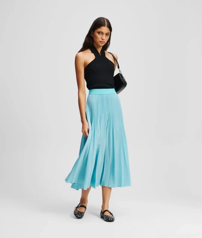 HALTERNECK STRIKKET TOPP