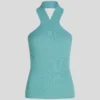HALTERNECK STRIKKET TOPP