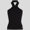HALTERNECK STRIKKET TOPP