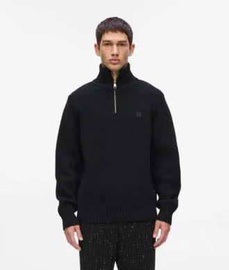 Halvzip-genser med turtleneck