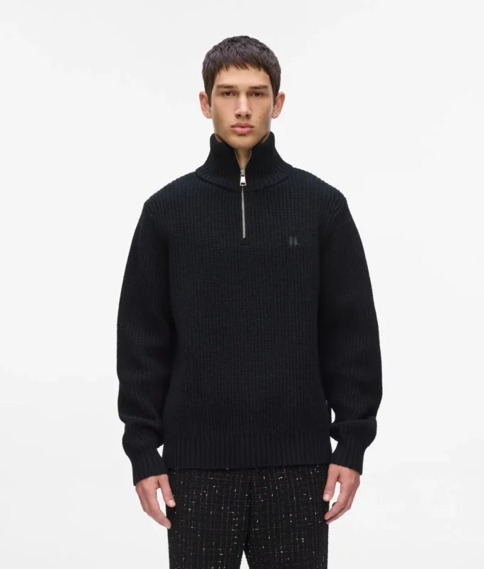 Halvzip-genser med turtleneck