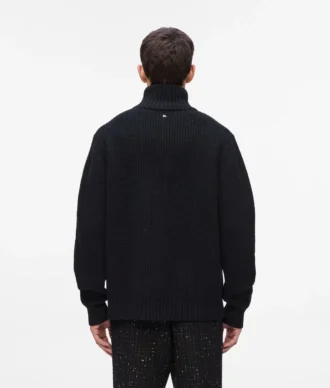 Halvzip-genser med turtleneck