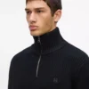 Halvzip-genser med turtleneck
