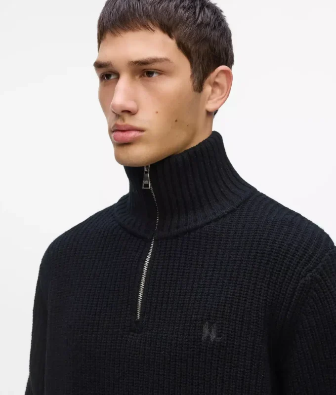Halvzip-genser med turtleneck