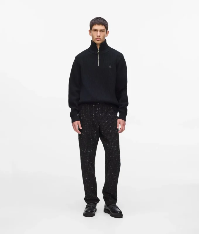 Halvzip-genser med turtleneck