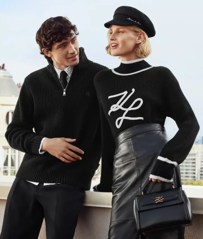 Halvzip-genser med turtleneck