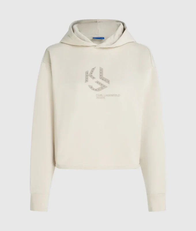 Hettegenser med monogram og nitter