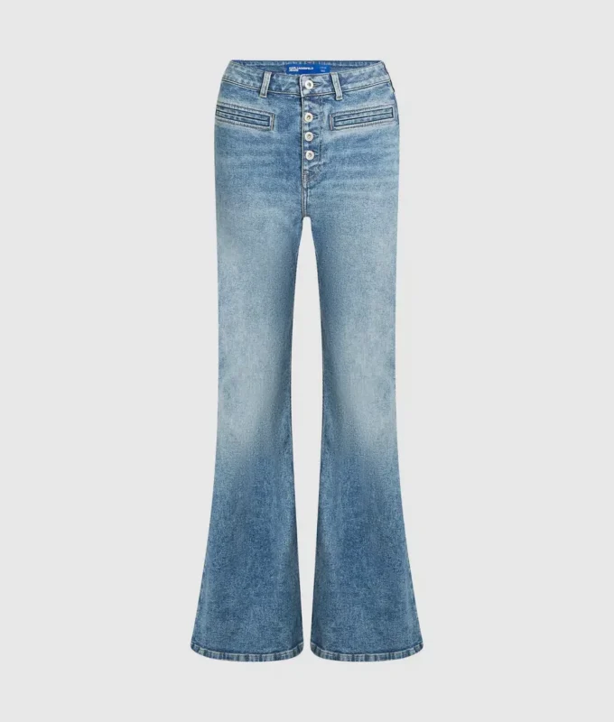 Høybuksede flared jeans