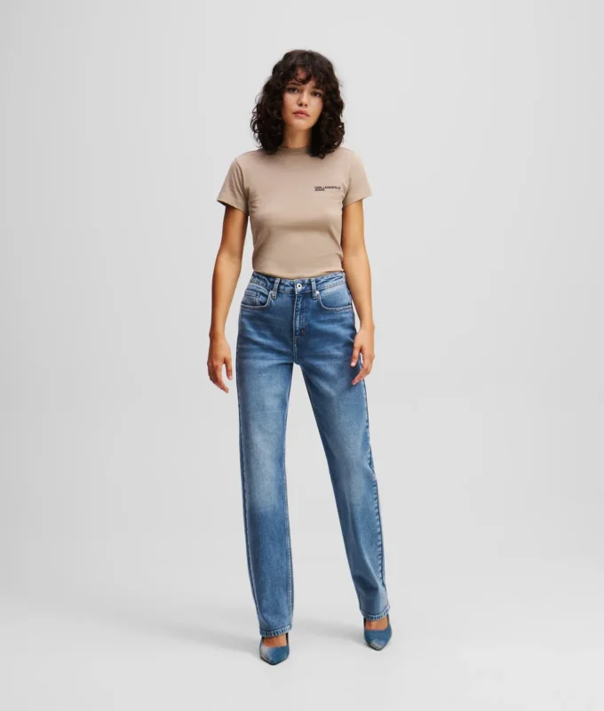 HØYRYGGEDE RETT JEANS