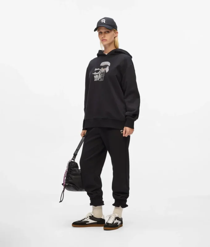 Ikon-hoodie med rhinestones