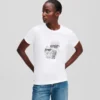 IKON KARL & CHOUPETTE RHINESTONE T-SKJORTE