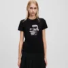 IKON KARL & CHOUPETTE RHINESTONE T-SKJORTE