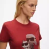 IKON KARL & CHOUPETTE RHINESTONE T-SKJORTE