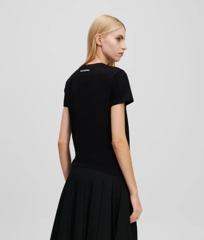 IKON KARL & CHOUPETTE RHINESTONE T-SKJORTE
