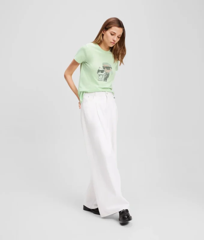 IKON KARL & CHOUPETTE RHINESTONE T-SKJORTE