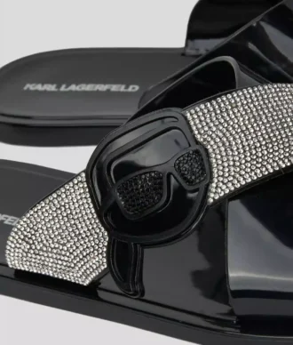 IKON NFT JELLY RHINESTONE SANDALS