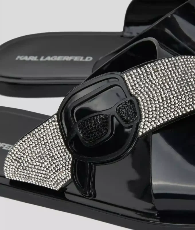IKON NFT JELLY RHINESTONE SANDALS