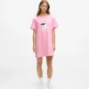 Ikon pyjamaskjole med rhinestones
