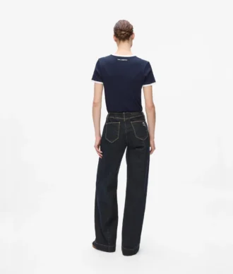 Ikon slim fit ribbet T-skjorte