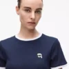 Ikon slim fit ribbet T-skjorte