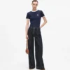 Ikon slim fit ribbet T-skjorte