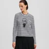 IKON STRIPE LANGERMET T-SKJORTE
