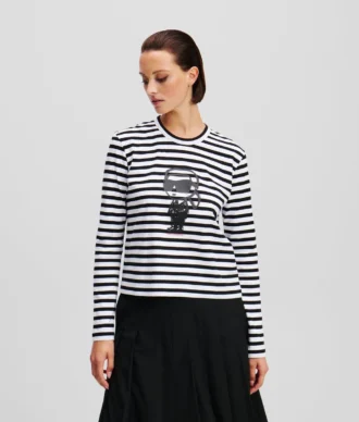 IKON STRIPE LANGERMET T-SKJORTE