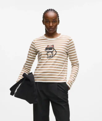 IKON STRIPE LANGERMET T-SKJORTE
