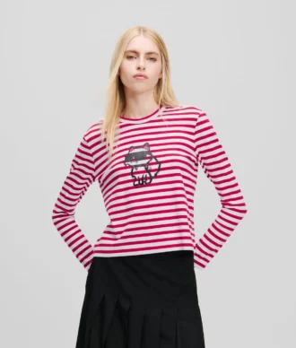 IKON STRIPE LANGERMET T-SKJORTE