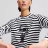 IKON STRIPE LANGERMET T-SKJORTE