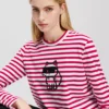IKON STRIPE LANGERMET T-SKJORTE