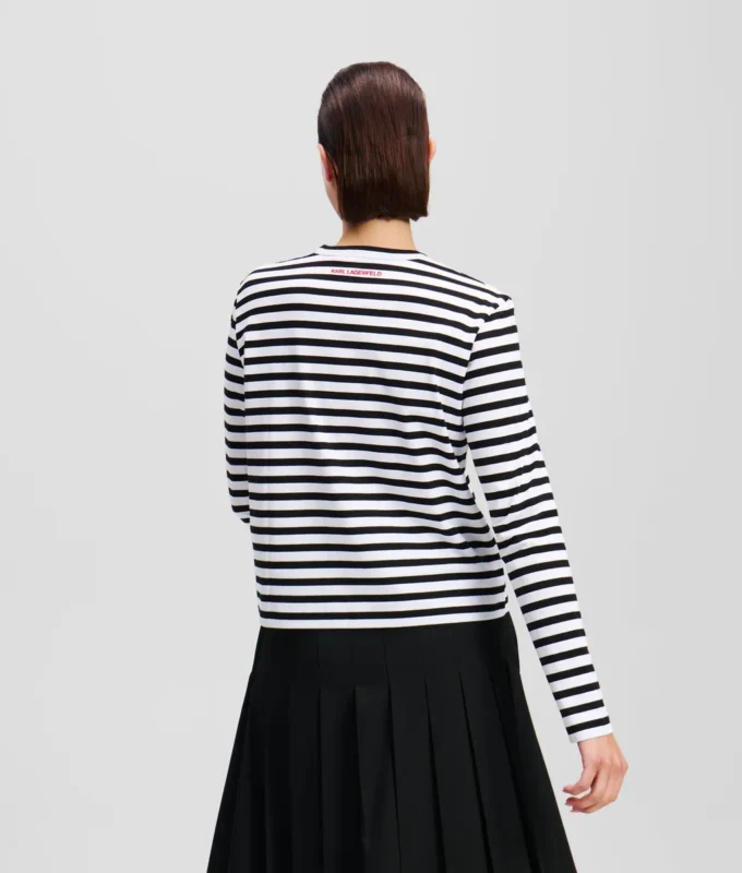 IKON STRIPE LANGERMET T-SKJORTE