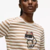 IKON STRIPE LANGERMET T-SKJORTE
