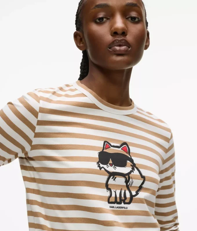 IKON STRIPE LANGERMET T-SKJORTE