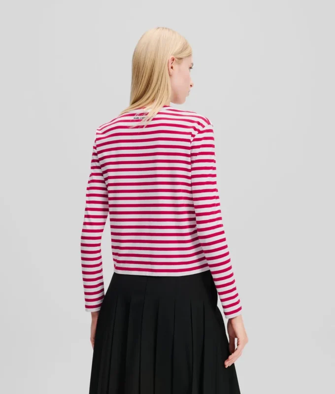 IKON STRIPE LANGERMET T-SKJORTE