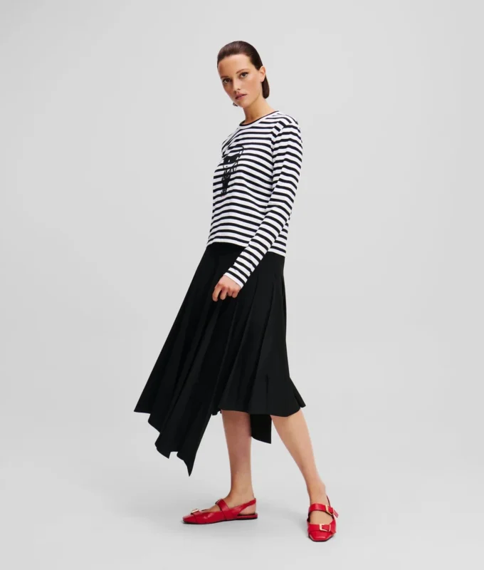 IKON STRIPE LANGERMET T-SKJORTE