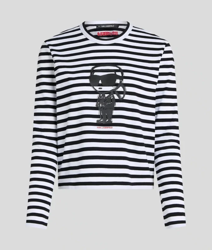 IKON STRIPE LANGERMET T-SKJORTE