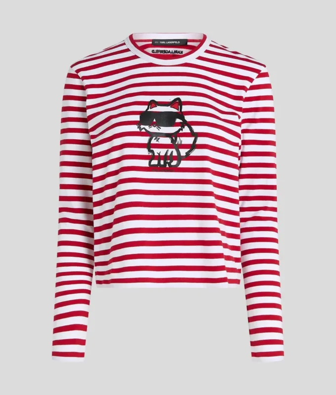 IKON STRIPE LANGERMET T-SKJORTE