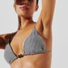 IKON STRIPED TRIANGLE BIKINI TOP