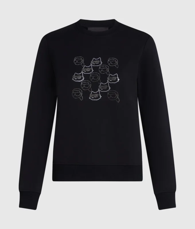 Ikon-sweatshirt med rhinestones