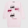 Ikon-sweatshirtkjole for jenter