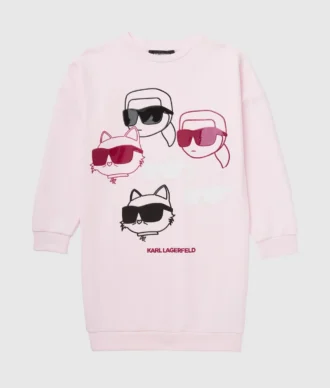 Ikon-sweatshirtkjole for jenter