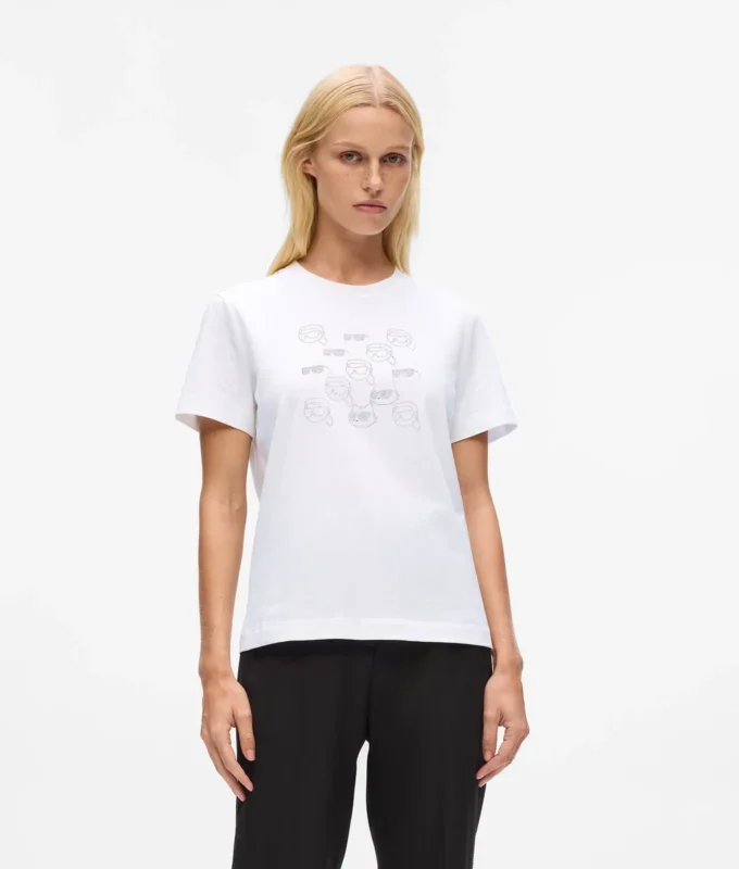 Ikon-T-skjorte med rhinestones
