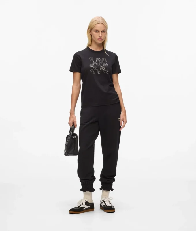Ikon-T-skjorte med rhinestones