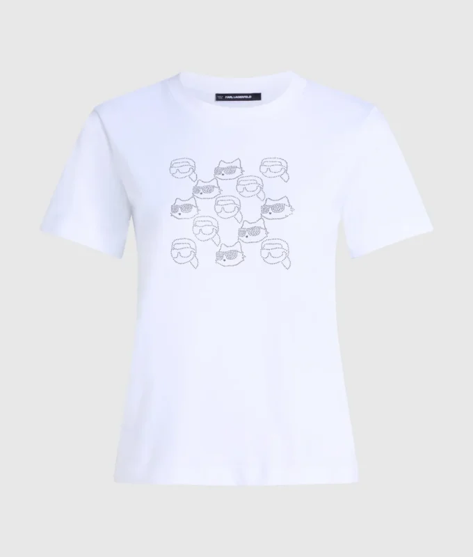 Ikon-T-skjorte med rhinestones